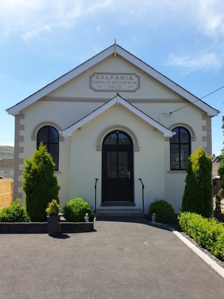 Front view of Calfaria Chapel Ystradgynlais